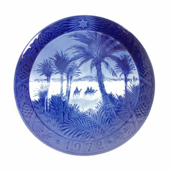 Royal Copenhagen Christmas Plate 1972 Østerland In The Desert By Kai Lange - Picture 1 of 4